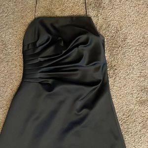 ABS long elegant black dress. Very flattering rouched top. Good condition